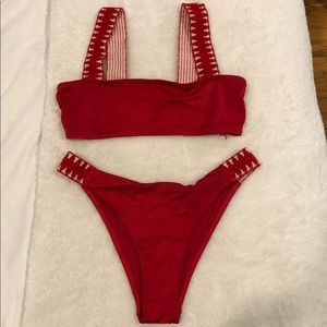 Top shop red bikini